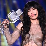 Article thumbnail: TOPSHOT - Singer Loreen performing on behalf of Sweden celebrates with the trophy after winning the final of the Eurovision Song contest 2023 on May 14, 2023 at the M&S Bank Arena in Liverpool, northern England. (Photo by Paul ELLIS / AFP) (Photo by PAUL ELLIS/AFP via Getty Images)