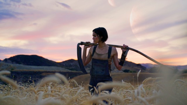 Article thumbnail: This image released by Netflix shows Sofia Boutella in a scene from "Rebel Moon: Part One - A Child of Fire." (Clay Enos/Netflix via AP)