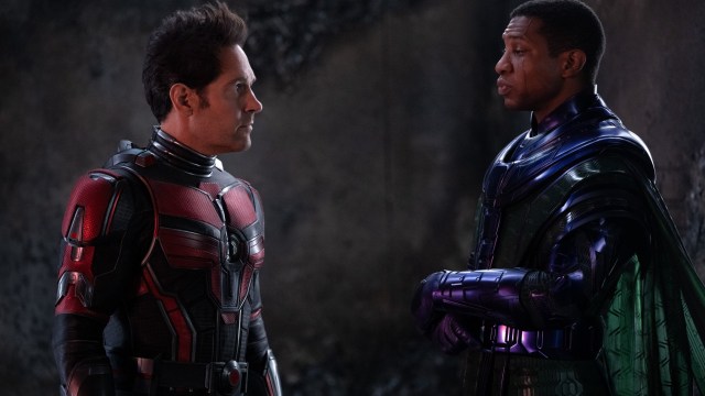 Article thumbnail: Paul Rudd as Scott Lang/Ant-Man and Jonathan Majors as Kang the Conqueror in Marvel Studios' ANT-MAN AND THE WASP: QUANTUMANIA. Photo by Jay Maidment. ?? 2022 MARVEL. Ant-Man and the Wasp: Quantumania Film still Disney+