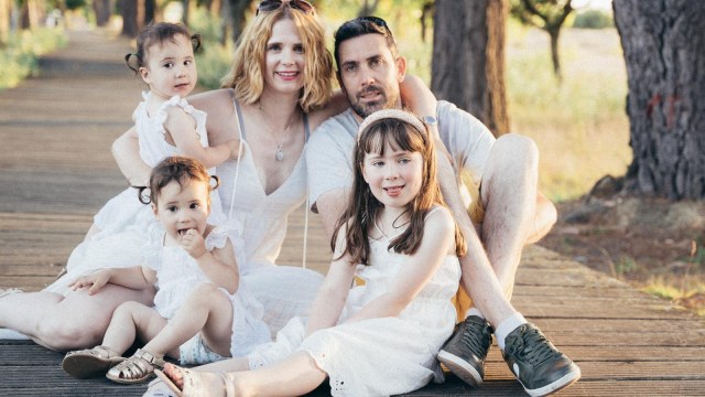 Article thumbnail: Ingrid Hughes and her Spanish husband Jesus with their children, from left, Astrid, Sigrid and Freya (Photo: Ingrid Hughes)